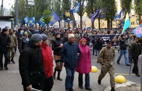 Марш славы в Киеве: националисты устроили потасовку (фото: kyiv.npu.gov.ua) 