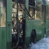В Киеве на ходу загорелся троллейбус (фото)
