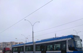 В Киев привезли новый польский скоростной трамвай