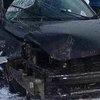 Жуткая авария на переезде под Киевом: 1 человек погиб, 3 ранены (фото)