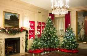 Белый дом к Рождеству украсили елками и снеговиками (фото: Facebook)