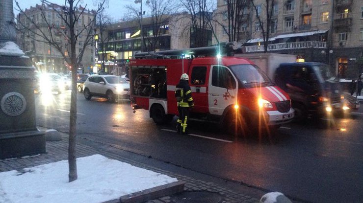 В центре Киева вспыхнула кофе машина 