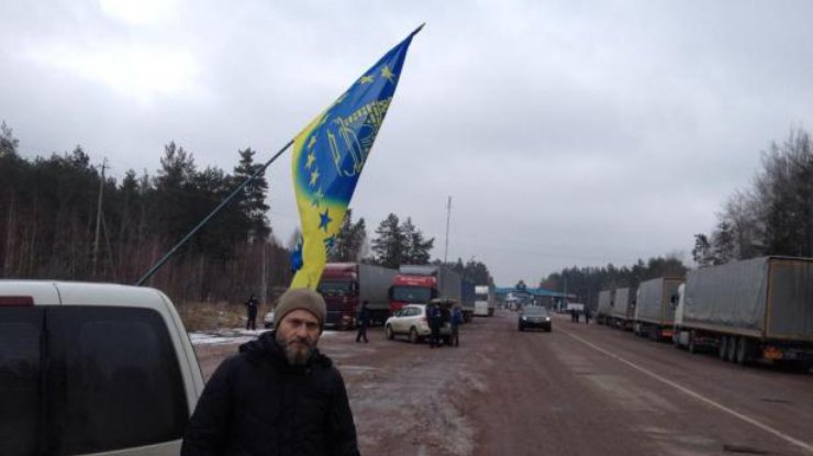 Киев присоединяется к блокаде грузовиков России. Фото facebook.com/Рух АВТОМАЙДАН Житомир