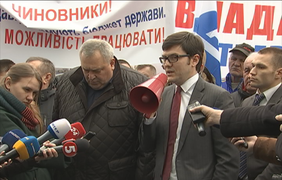 В Киеве митингуют перевозчики из-за проблем с транзитом через Россию