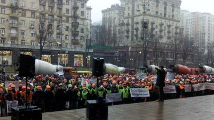 В Киеве митингуют застройщики Фото: Дарьи Нинько "Сегодня"