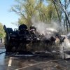 В Черниговской области сгорел бензовоз (фото)