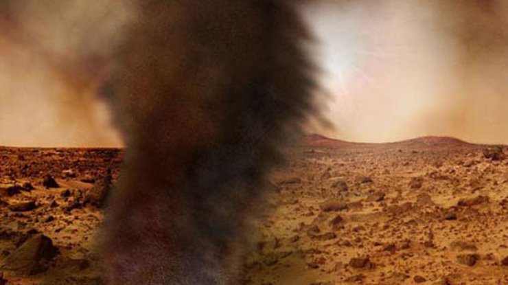 Впервые "пыльный дьявол" снят на Марсе в ходе программы "Викинг". Фото space.com
