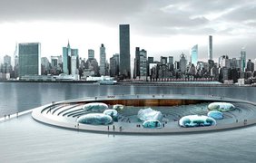 Проект будущего на реке в Нью-Йорке