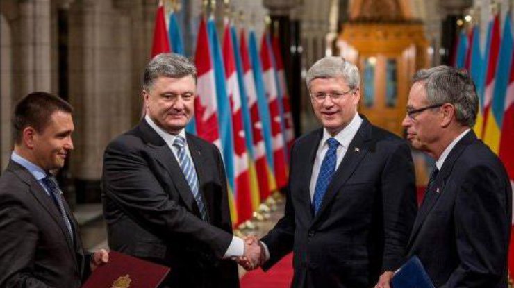 Украина планирует подписать договор с Канадой о свободной торговле