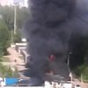 В Харькове полыхала автомойка (видео)