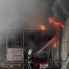В Ривне горели склады с древесиной (фото, видео)