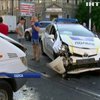 В Одессе спешка полицейских обернулась тройной аварией (видео)