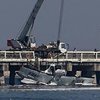 В Шанхае самолет врезался в мост (видео)
