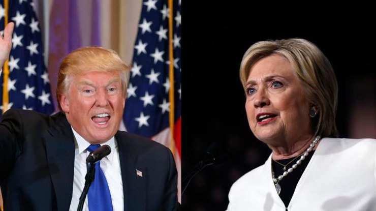 Стали известны рейтинги Клинтон и Трампа накануне выборов