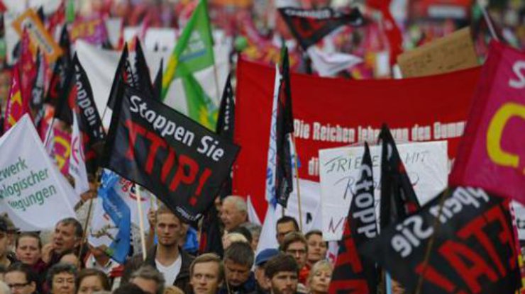 Акция протеста в Австрии и Германии 