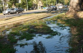 В Одессе прорвало водопровод