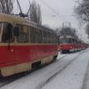 В Киеве полностью остановились трамваи из-за аварии (фото) 