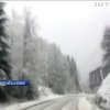 В Закарпатской области пошел мокрый снег