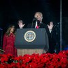 Трамп впервые на посту президента зажег огни на главной елке (фото, видео) 