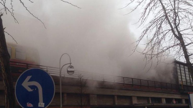 В Берлине загорелась станция метро, есть пострадавшие 