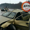 Под Киевом водитель чудом выжил в жуткой аварии 