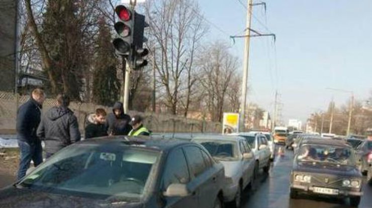 ДТП в Харькове: в центре города столкнулись три автомобиля