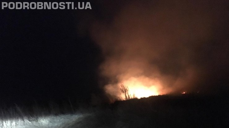 Под Киевом масштабный пожар может обесточить элитные поселки (фото)