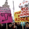 В Польше прошли демонстрации в поддержку женщин