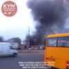 В Киеве на Кольцевой дороге вспыхнул пожар (фото)