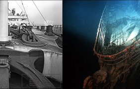 "Титаник" до и после крушения 