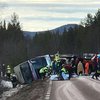 В Швеции перевернулся автобус с детьми (фото)