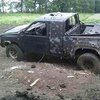 Война на Донбассе: в сеть попало фото разбомбленной машины военных