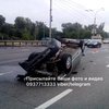 В Киеве перед мостом Патона перевернулся Audi (фото)