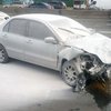В Киеве на проспекте Бандеры столкнулись три автомобиля (фото)