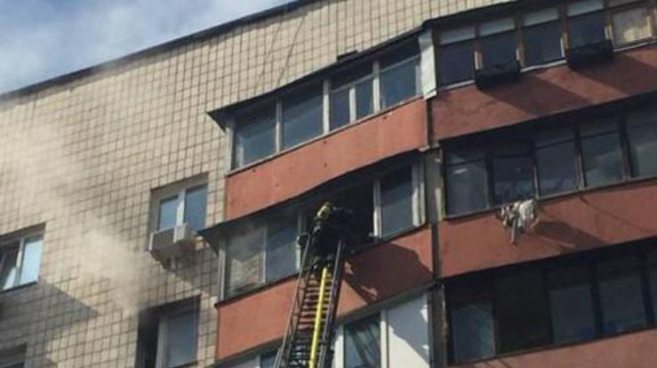 Пожар в жилом доме Киева