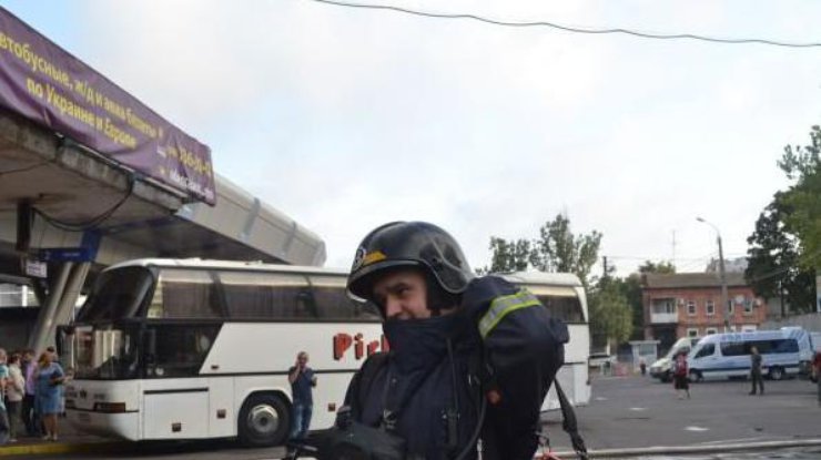 Пожар на автовокзале Одессе