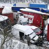 В Чехии из-за снегопада на скоростной трассе столкнулись 40 автомобилей 