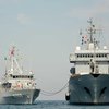 Боевые корабли НАТО прибыли к берегам Грузии (видео)
