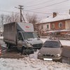 В Днепре столкнулись Daewoo и грузовой автомобиль