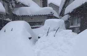 Снегопад в Японии 