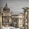 Рим неожиданно засыпало снегом (фото)
