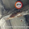 В Киеве кусок бетона с Воздухофлотского моста разбил автомобиль