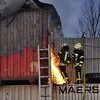 В Киеве горит огромный склад биотуалетов (фото)