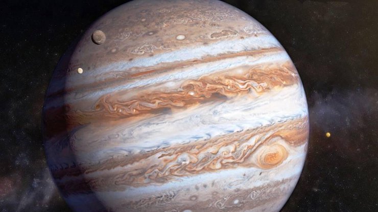 NASA опубликовало эффектные снимки поверхности Юпитера.