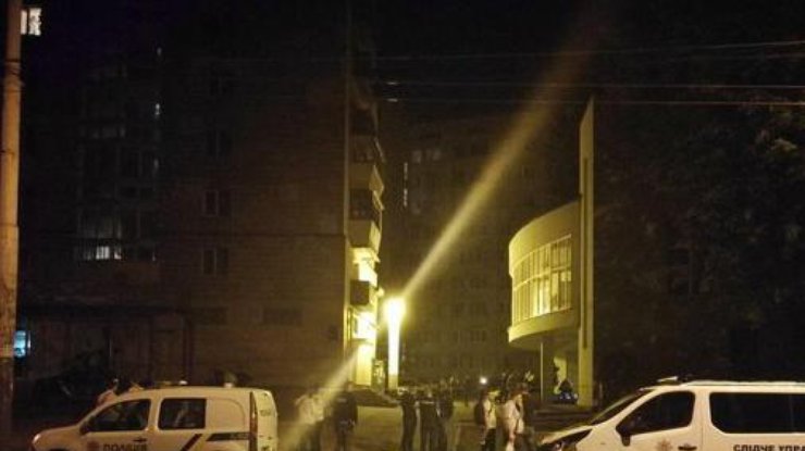 Место взрыва в Киеве