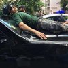 Протесты под Радой: депутату разбили иномарку (фото)