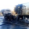 Смертельное ДТП под Ривне: водитель грузовика сгорел заживо (фото)