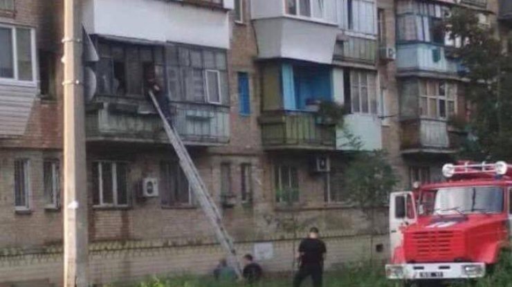 На месте ЧП еще находятся пожарные. Фото: dtp.kiev.ua