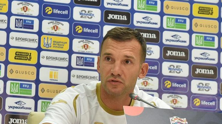Главный тренер сборной Украины Андрей Шевченко