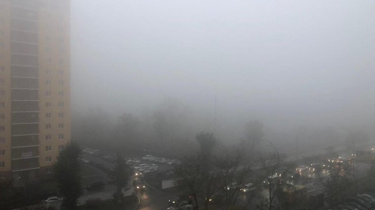 Фото: "Подробности", туман в Киеве